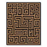 Tan Greek Key Maze Area Rug