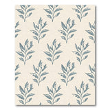 Teal Olive Leaf Floral Area Rug