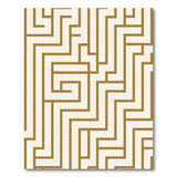 Gold Labyrinth Maze Area Rug