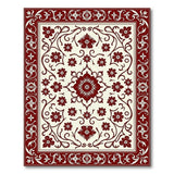 Ornate Red Floral Persian Traditional Persian Area Rug