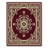 Maroon Persian Medallion Area Rug