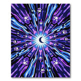 Purple Cosmic Moon Radiance Area Rug