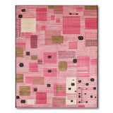 Geometric Modern Vibrant Pink Geometric Abstract Area Rug