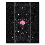 Cosmic Pink Eclipse Geometric Area Rug