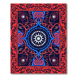 Navy Red Ornate Persian Medallion Area Rug