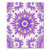 Floral Vintage Mandala Purple Mandala Floral Area Rug