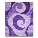 Geometric Modern Purple Swirl Geometric Area Rug