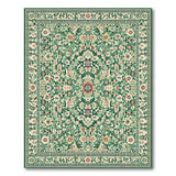 Lush Green Floral Persian Area Rug