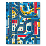 Vibrant City Streets Geometric Area Rug