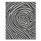 Hypnotic Swirl Abstract Black White Area Rug