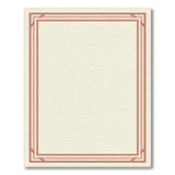 Red Geometric Border Area Rug
