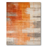 Orange Abstract Area Rug