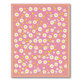 Pink Vibrant Pink Daisy Field Area Rug