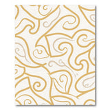 Elegant Gold Swirl Abstract Area Rug