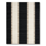 Bold Geometric Modern Bold Black White Vertical Striped Area Rug
