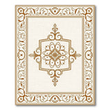 Traditional Persian Gold and Silver Ornate Gold Floral Medallion Area Rug