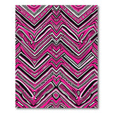 Geometric Modern Bold Pink Black Zigzag Geometric Area Rug