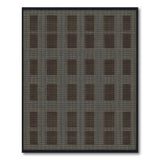 Modern Brown Grid Pattern Area Rug