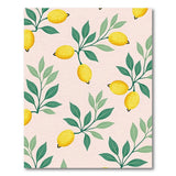 Lemon Leaf Fruit Pattern Area Rug