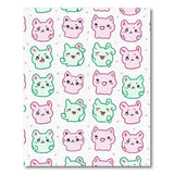 Kawaii Pink Mint Cats Bunnies Kids Area Rug