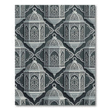 Grey Ornate Moroccan Lantern Area Rug