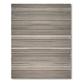 Beige Brown Wavy Stripe Woven Rug