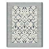 Navy Geometric Tribal Trellis Area Rug