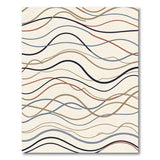 Wavy Lines Multi-Color Abstract Area Rug