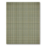 Rustic Green Plaid Check Area Rug