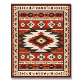 Red Southwestern Geometric Diamond Area Rug