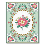 Elegant Pink Floral Bouquet Area Rug