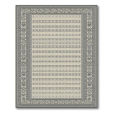 Black White Tribal Border Area Rug