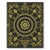 Black Gold Ornate Persian Area Rug