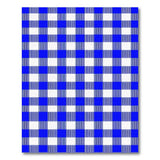 Classic Blue White Gingham Checkered Area Rug
