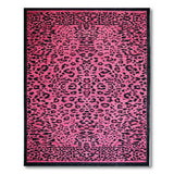 Boho Chic Pink Hot Pink Leopard Print Area Rug