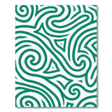 Abstract Area Green Swirl Abstract Area Rug