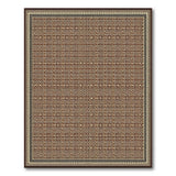 Brown Trellis Lattice Geometric Area Rug