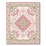 Pink Elegant Pink Persian Medallion Area Rug