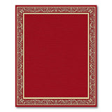 Red Elegant Red Ornate Border Area Rug