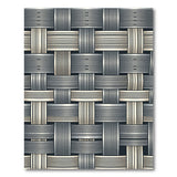 Modern Grey Basketweave Area Rug