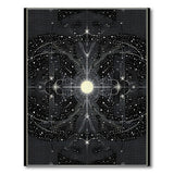 Celestial Starburst Black White Area Rug