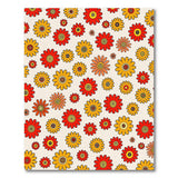 Vibrant Retro Spiral Flower Area Rug