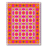 Multi-color and Patterns Vibrant Orange Pink Floral Persian Area Rug