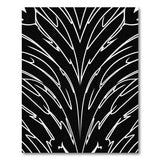 Black White Radiant Geometric Spike Area Rug