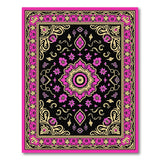 Traditional Persian Pink Vibrant Pink Floral Persian Area Rug