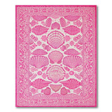 Pink Pink Seashell Coastal Area Rug
