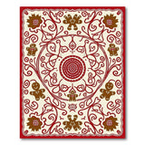 Festive Gingerbread Mandala Area Rug
