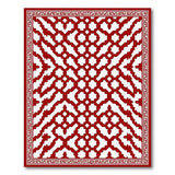Red Intricate Lattice Area Rug
