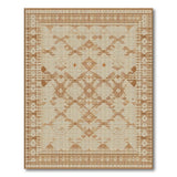 Tan Beige Geometric Southwestern Rug