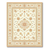 Traditional Persian Ivory Gold Traditional Persian Area Rug